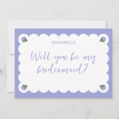 Klassieke geschulpte hortensia bruidsmeisje voorst kaart (Voorkant)