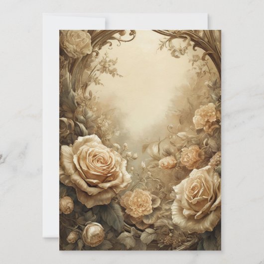 Klassieke gesplitste ouders huwelijksuitnodigingen kaart (Achterkant)