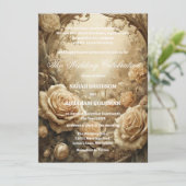 Klassieke gesplitste ouders huwelijksuitnodigingen kaart (Staand voorkant)