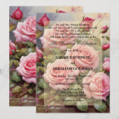 Klassieke gesplitste ouders huwelijksuitnodigingen kaart (Voorkant / Achterkant)