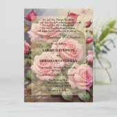 Klassieke gesplitste ouders huwelijksuitnodigingen kaart (Staand voorkant)