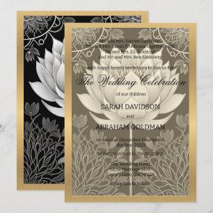 Klassieke gesplitste ouders huwelijksuitnodigingen kaart