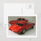 Klassieke gesplitste vensterauto's briefkaart (Voorkant / Achterkant)