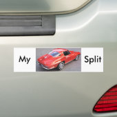 Klassieke gesplitste vensterkaarten bumpersticker (Op auto)