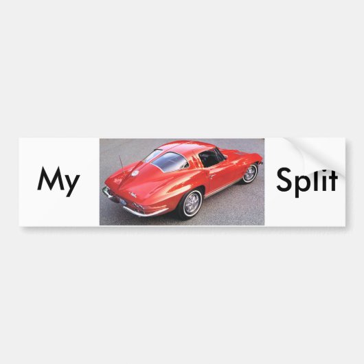Klassieke gesplitste vensterkaarten bumpersticker (Voorkant)