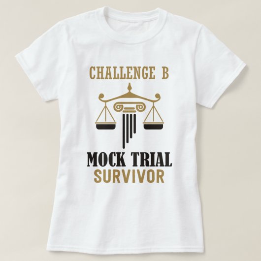 Klassieke Gesprekken Mock Trial Challenge B T-shirt (Design voorkant)