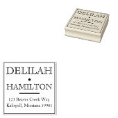 Klassieke gestileerde Return Address Art Stamp Rubberstempel (Gestempeld)