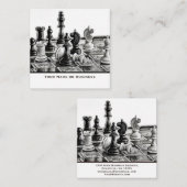  Klassieke gestileerde schaakpunts Coach Club Vierkante Visitekaartje (Voorkant / Achterkant)