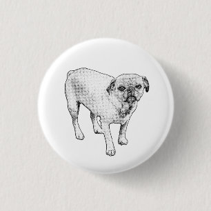 Klassieke gestippelde hondenknop inspireert tot gl ronde button 3,2 cm