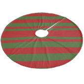 Klassieke Gestreepte Kabouters van de Kerstman Fleece Kerstboom Rok (Gekanteld)