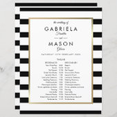 Klassieke gestreepte trouwtijdlijn (Voorkant / Achterkant)