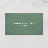 Klassieke getextureerde elegante groene consultant visitekaartje (Voorkant)