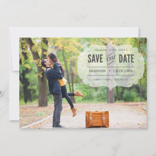 Klassieke Getypte Save the Date Aankondiging (Voorkant)