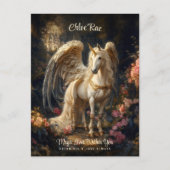 Klassieke gevleugelde eenhoorn Fantasy Forest bemo Briefkaart (Voorkant)
