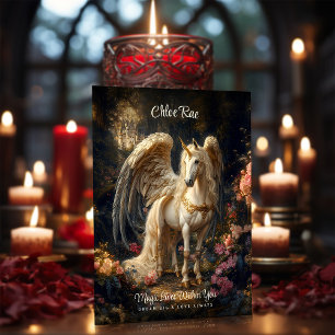 Klassieke gevleugelde eenhoorn Fantasy Forest bemo Briefkaart
