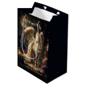 Klassieke gevleugelde Pegasus Fantasy Forest Unico Medium Cadeauzakje (Voorkant Gekanteld)