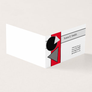 Klassieke gevouwen oproepkaart visitekaartje