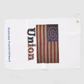 Klassieke Geweldige Vlag van de Burgeroorlog-unie Golfhanddoek (Horizontaal)
