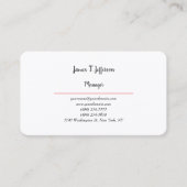 Klassieke gewone minimalistische witte gewoonte visitekaartje (Voorkant)