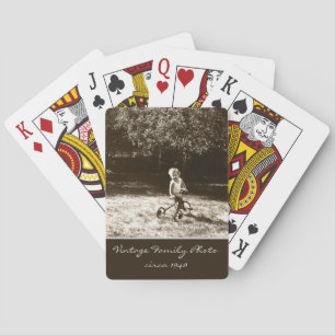Klassieke gezelfsfoto Gepersonaliseerd Pokerkaarten