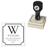Klassieke gezins monogram Aangepaste rubberen stem Rubberstempel (Gestempeld)