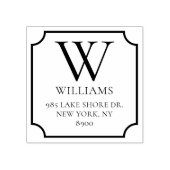 Klassieke gezins monogram Aangepaste rubberen stem Rubberstempel (Afrduk)