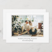 Klassieke gezinsfoto Kerstgroet Feestdagenkaart (Voorkant / Achterkant)