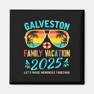 Klassieke gezinsvakantie Galveston Beach 2025 Texa Magneet