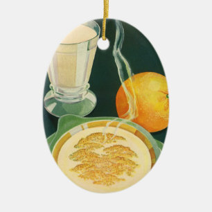 Klassieke Gezonde Voeding, Dranken, Gezond Ontbijt Keramisch Ornament