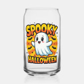 Klassieke Ghost Spooky Halloween Blikvorm Glas (Achterkant)