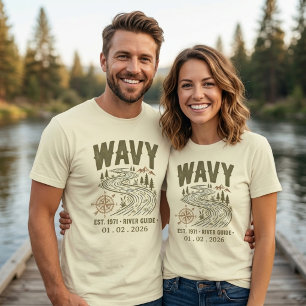 Klassieke Gids voor de Golvende Rivier Retro Zomer T-shirt