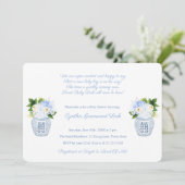 Klassieke Ginger Jar Baby Boy Poem Shower Party Kaart (Staand voorkant)