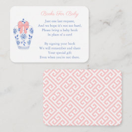 Klassieke Ginger Jar Build Baby Girl's Library Informatiekaartje