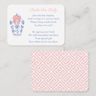 Klassieke Ginger Jar Build Baby Girl's Library Informatiekaartje