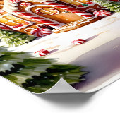Klassieke Gingerbread House Scene Print (Hoek)