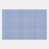 Klassieke Gingham 3 Blauw Inpakpapier Vel (Voorkant 2)