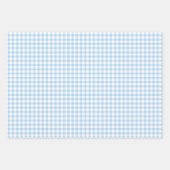Klassieke Gingham 3 Blauw Inpakpapier Vel (Voorkant)