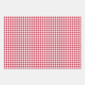 Klassieke Gingham 3 Rood Inpakpapier Vel (Voorkant 3)