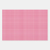 Klassieke Gingham 3 Rood Inpakpapier Vel (Voorkant)