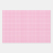 Klassieke Gingham 3 Roze Inpakpapier Vel (Voorkant 3)
