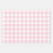 Klassieke Gingham 3 Roze Inpakpapier Vel (Voorkant 2)