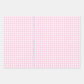 Klassieke Gingham 3 Roze Inpakpapier Vel (Voorkant)
