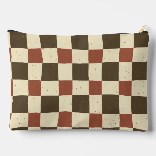 Klassieke gingham achtergrond Gedroogd blad kleure Etui (Achterkant)