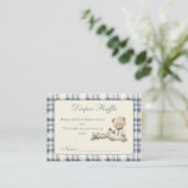 Klassieke Gingham Baby Luiers Raffle Bijlage (Staand voorkant)