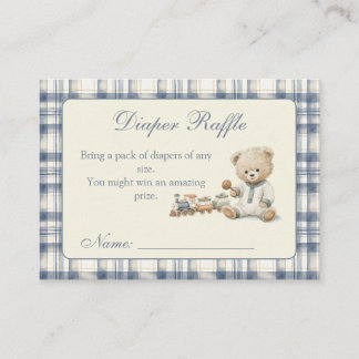 Klassieke Gingham Baby Luiers Raffle Bijlage