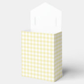 Klassieke Gingham Boter Geel Bedankdoosjes (Geopend)
