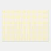 Klassieke Gingham Boter Geel Inpakpapier Vel (Voorkant 3)