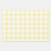 Klassieke Gingham Boter Geel Inpakpapier Vel (Voorkant)