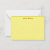 Klassieke Gingham Check Plaid Naam Rand Notitiekaartje (Voorkant)