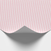 Klassieke Gingham Check Pset Pattern Pastel Roze Cadeaupapier (Hoek)